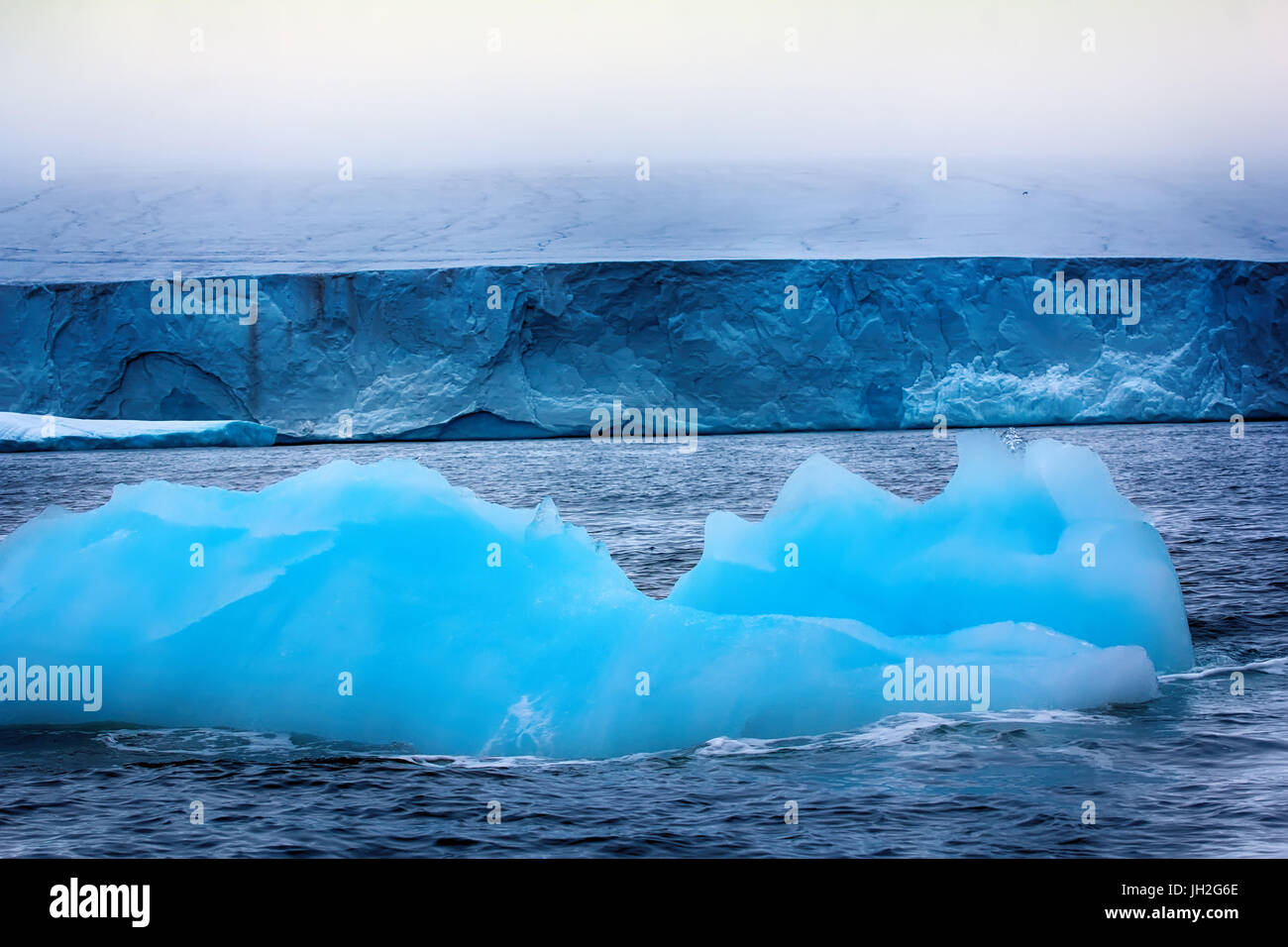 Wall of Ice sheet glacier (zone of ablation). FranzJoseph Land, Rudolf