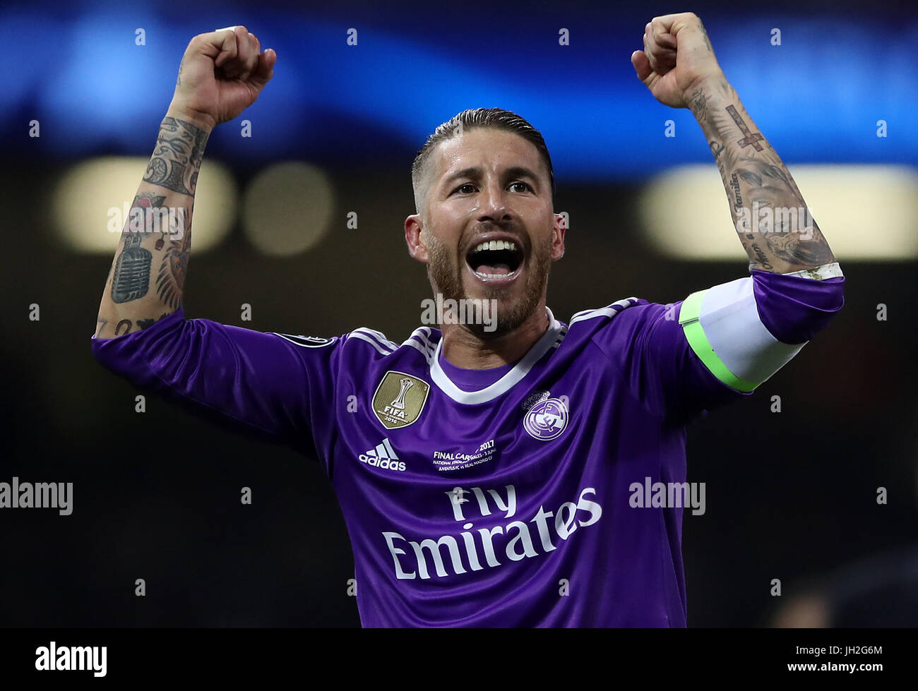 Sergio ramos real madrid juventus hi-res stock photography