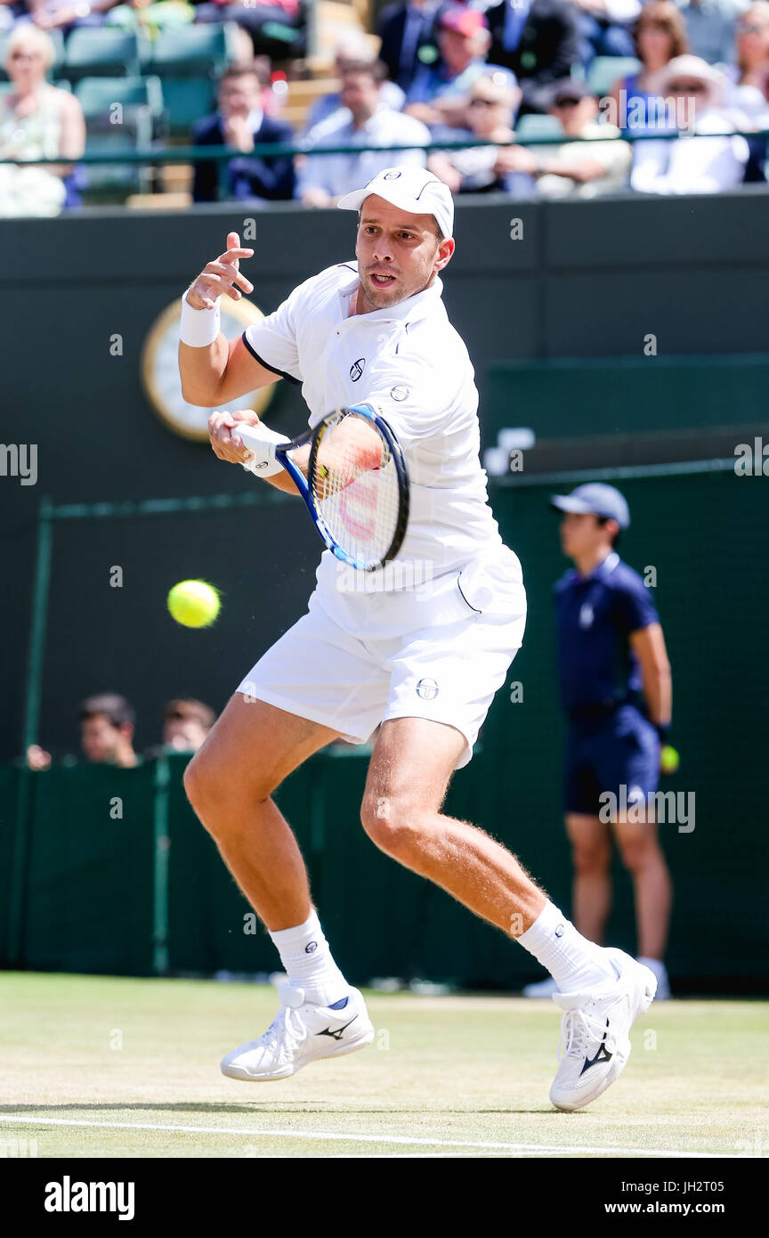 London, UK. 12th July, 2017. Gilles Muller (LUX) Tennis Gilles Muller