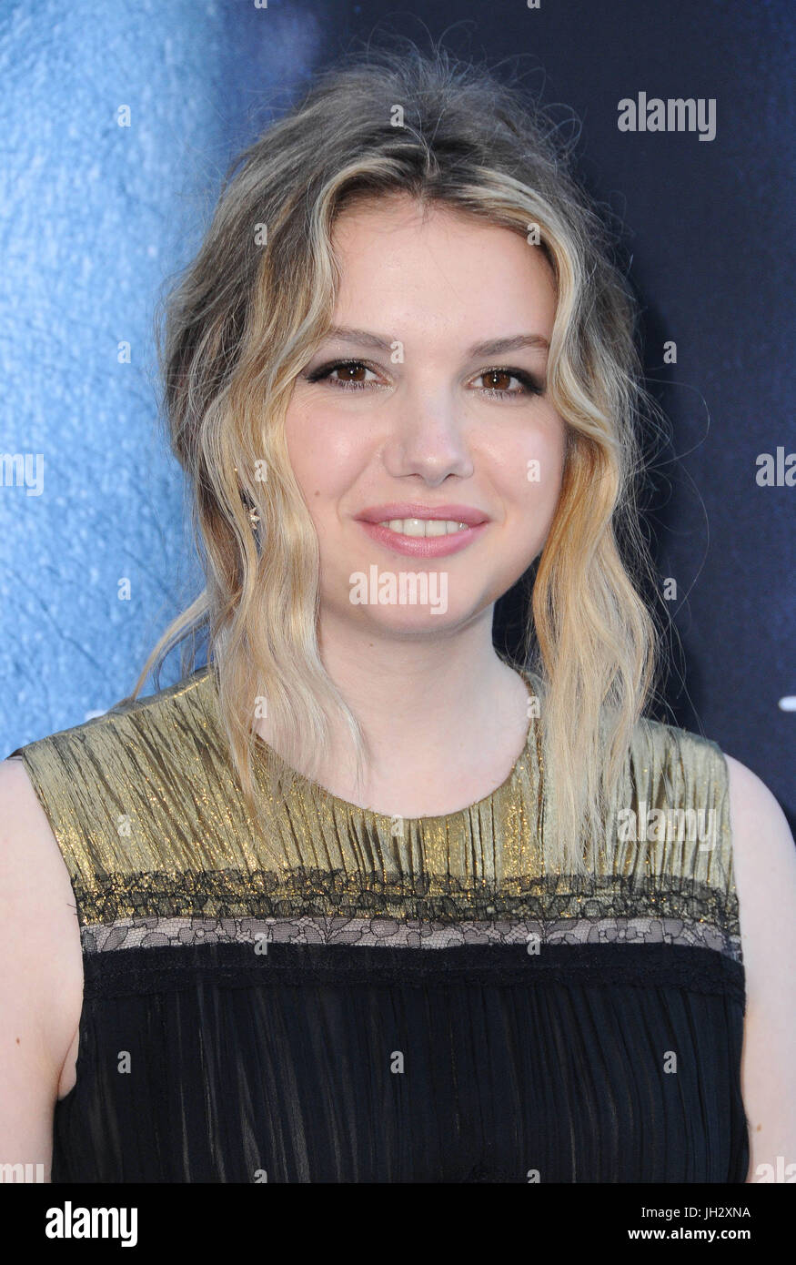 Los Angeles, USA. 12th July, 2017. Actress Sophie Turner at the season  seven premiere for Game of Thrones at the Walt Disney Concert Hall, Los  Angeles Picture Credit: Sarah Stewart/Alamy Live News