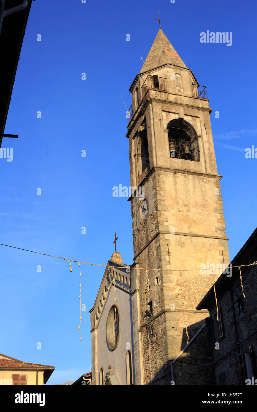 Medieval church in Lunigiana Stock Photo
