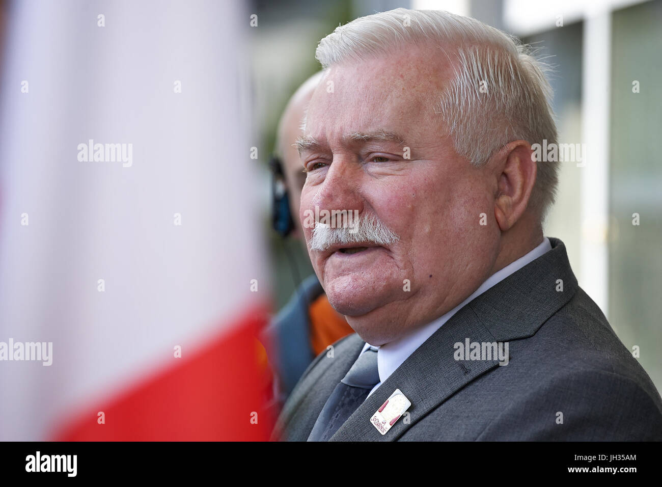 Former President of Poland Lech Walesa in 2015. Stock Photo