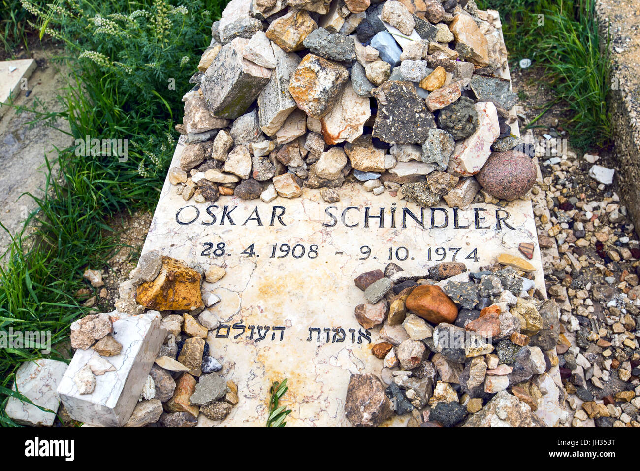The Grave of OskaR Schindler Stock Photo