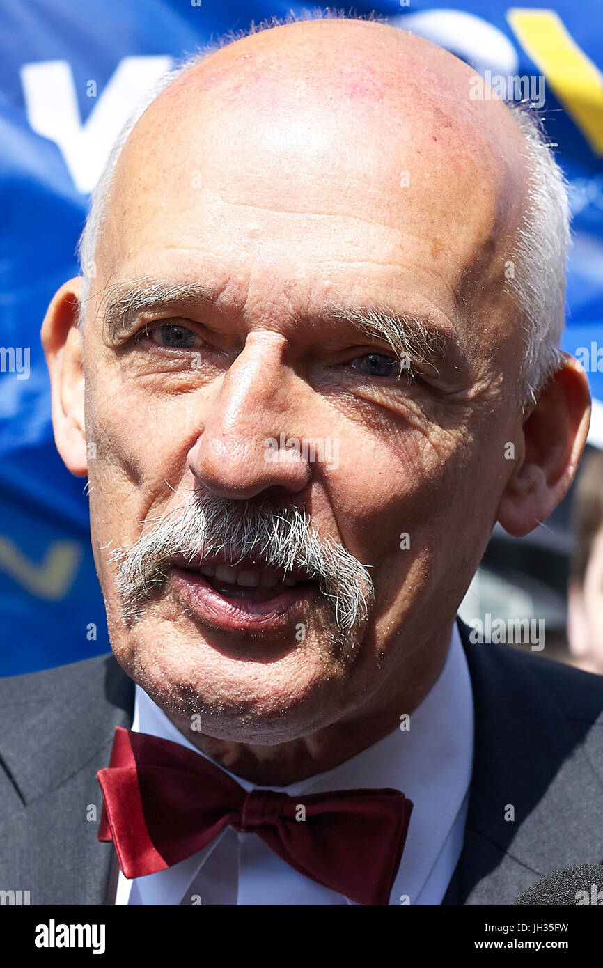 Janusz Korwin-Mikke in 2015, polish politician, Member of the European Parliament since 2014. Stock Photo