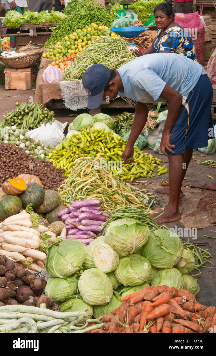 Man selling fresh vegetables at the main vegetable market in Colombo, Sri Lanka Stock Photo Alamy