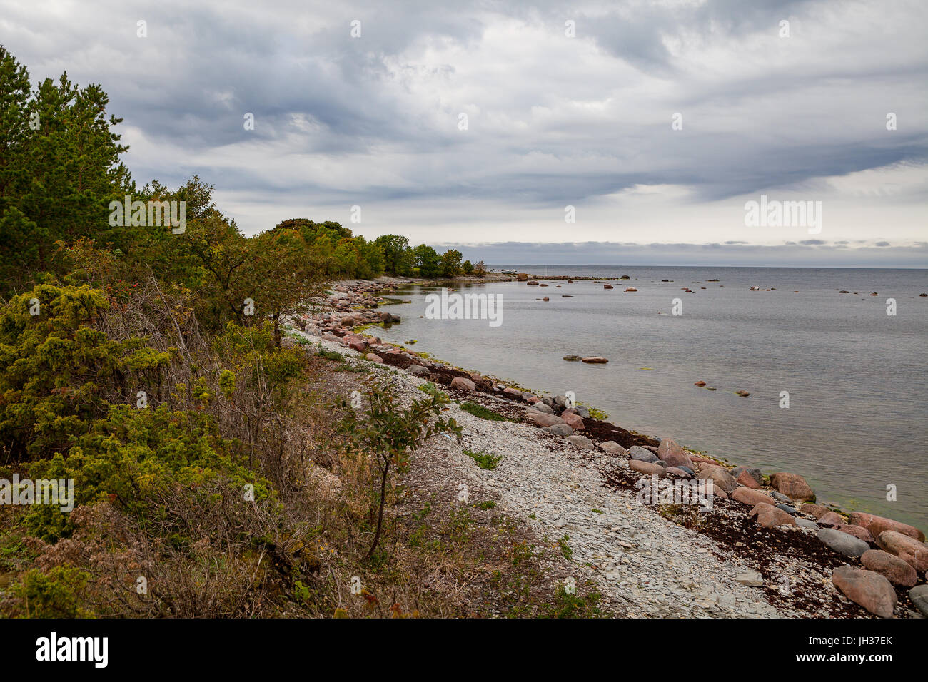 Beautiful rocky sea shore Stock Photo - Alamy