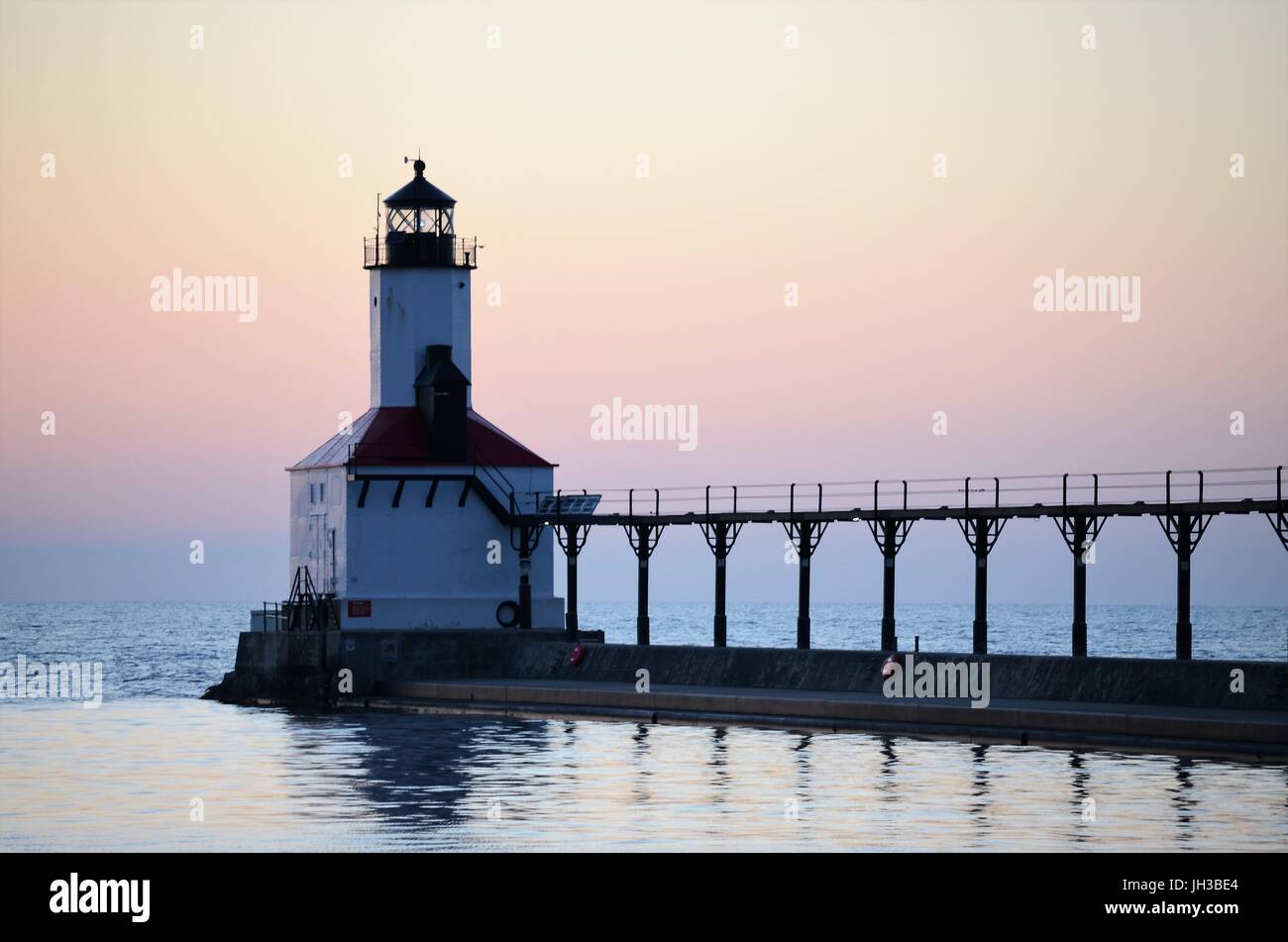 Images of the historic, iconic Michigan City lighthouse at Washington