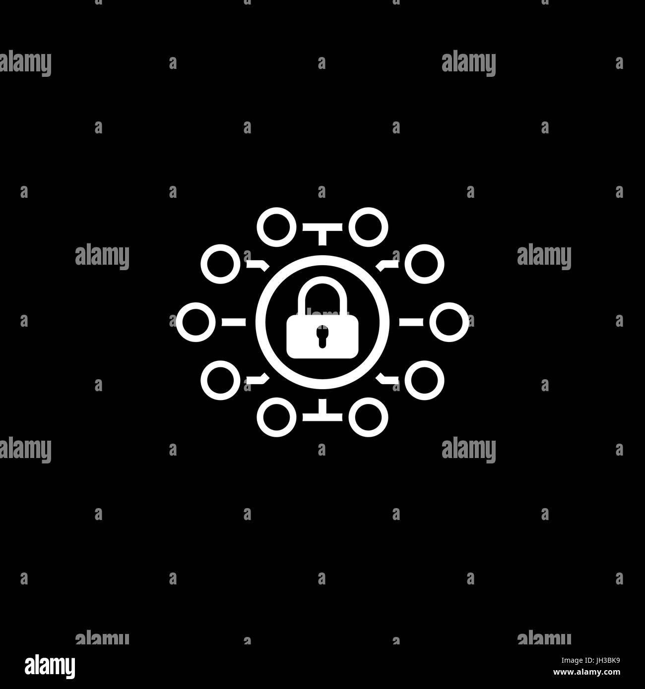 Security Point Icon. Flat Design. Stock Vector