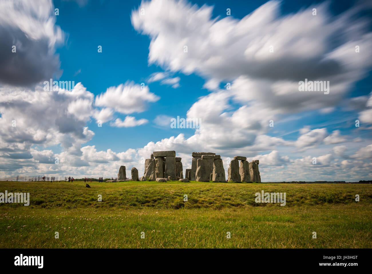 Stonehenge, Wiltshire, United Kingdom.The site and its surroundings were added to UNESCO's list of World Heritage Sites in 1986. Stock Photo