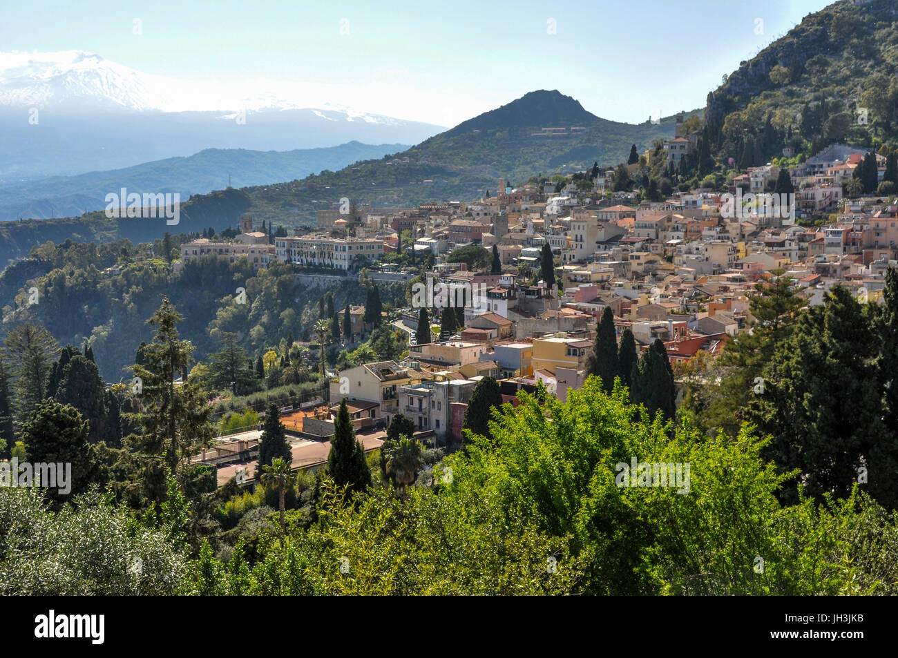 Picturesque town of Taormina in Sicily, Italy. Stock Photo