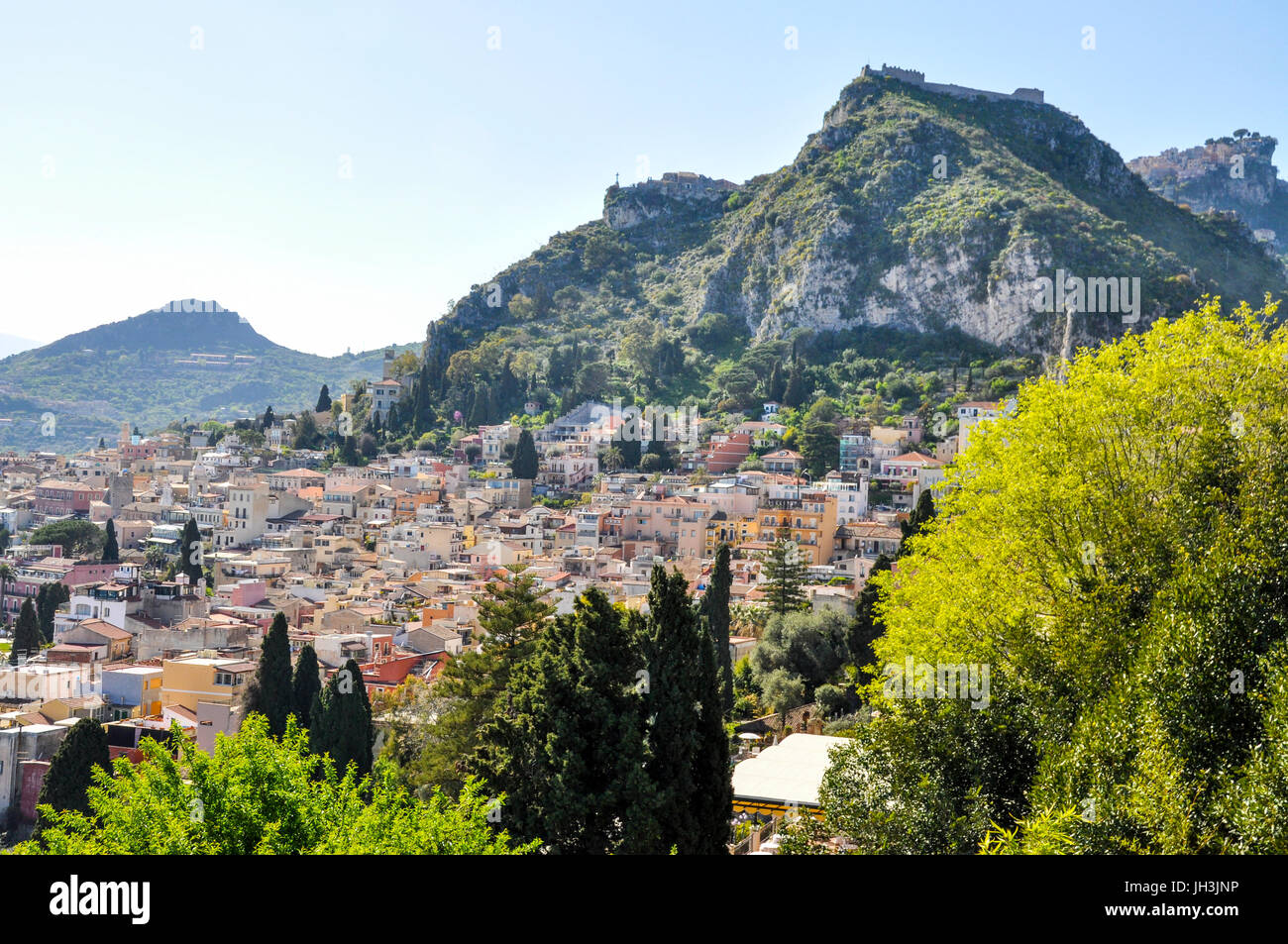 Picturesque town of Taormina in Sicily, Italy. Stock Photo