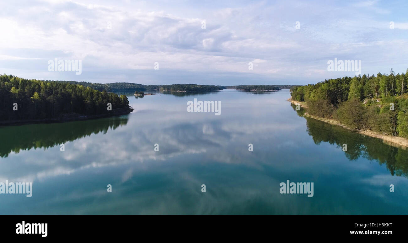 Aerial view of the Finnish archipelago, outside Kemiönsaari, Varsinais-suomi, Finland Stock Photo