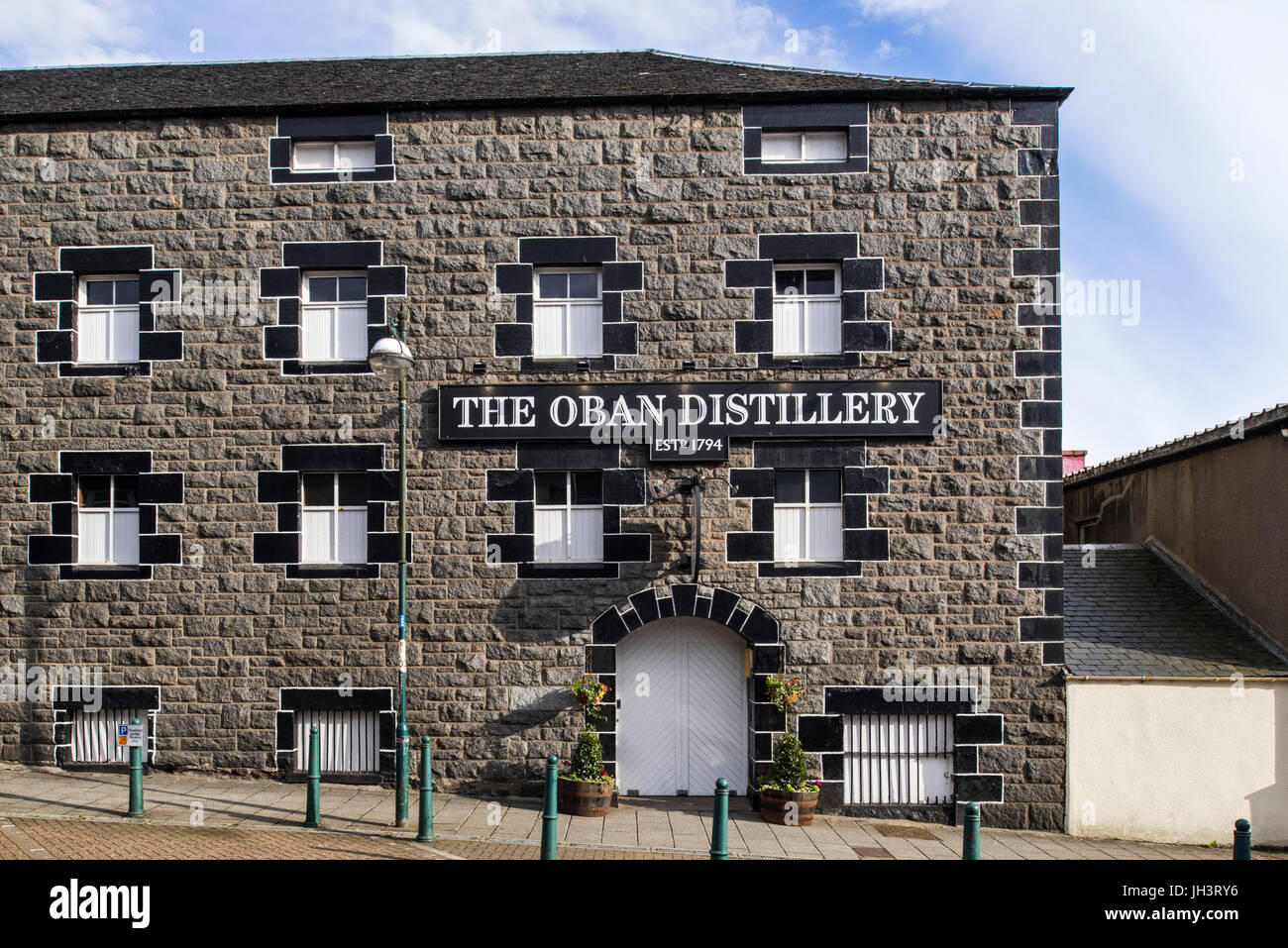 Oban distillery, owned by Diageo in the city Oban, Argyll and Bute, Scotland, UK Stock Photo