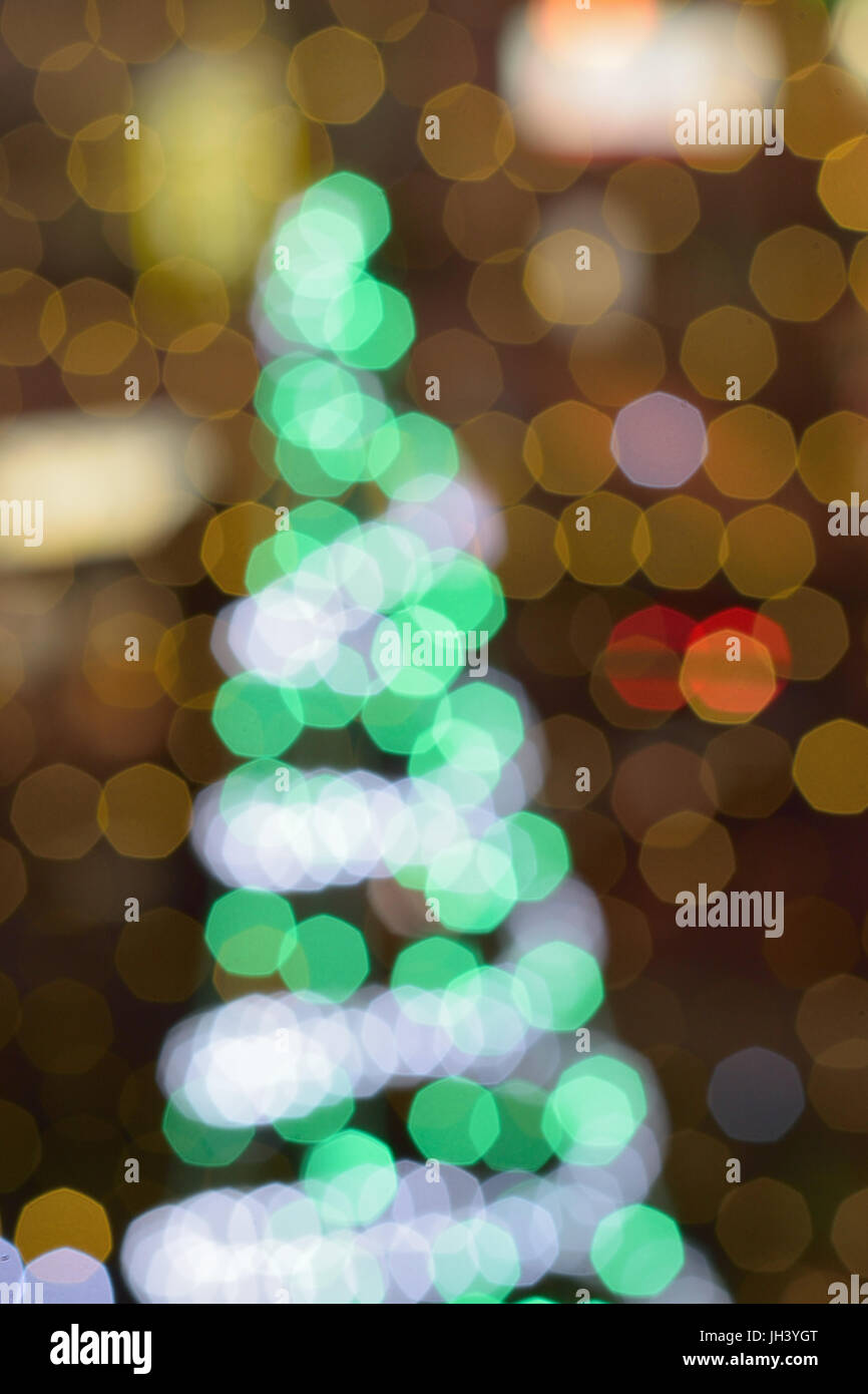 Abstract blur texture of colorful Christmas lights background Stock Photo
