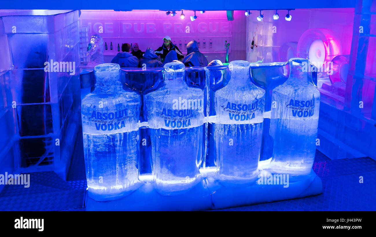prague, czech circa november 2015 in the ice pub In Karlovy Lazne club in prague Stock Photo