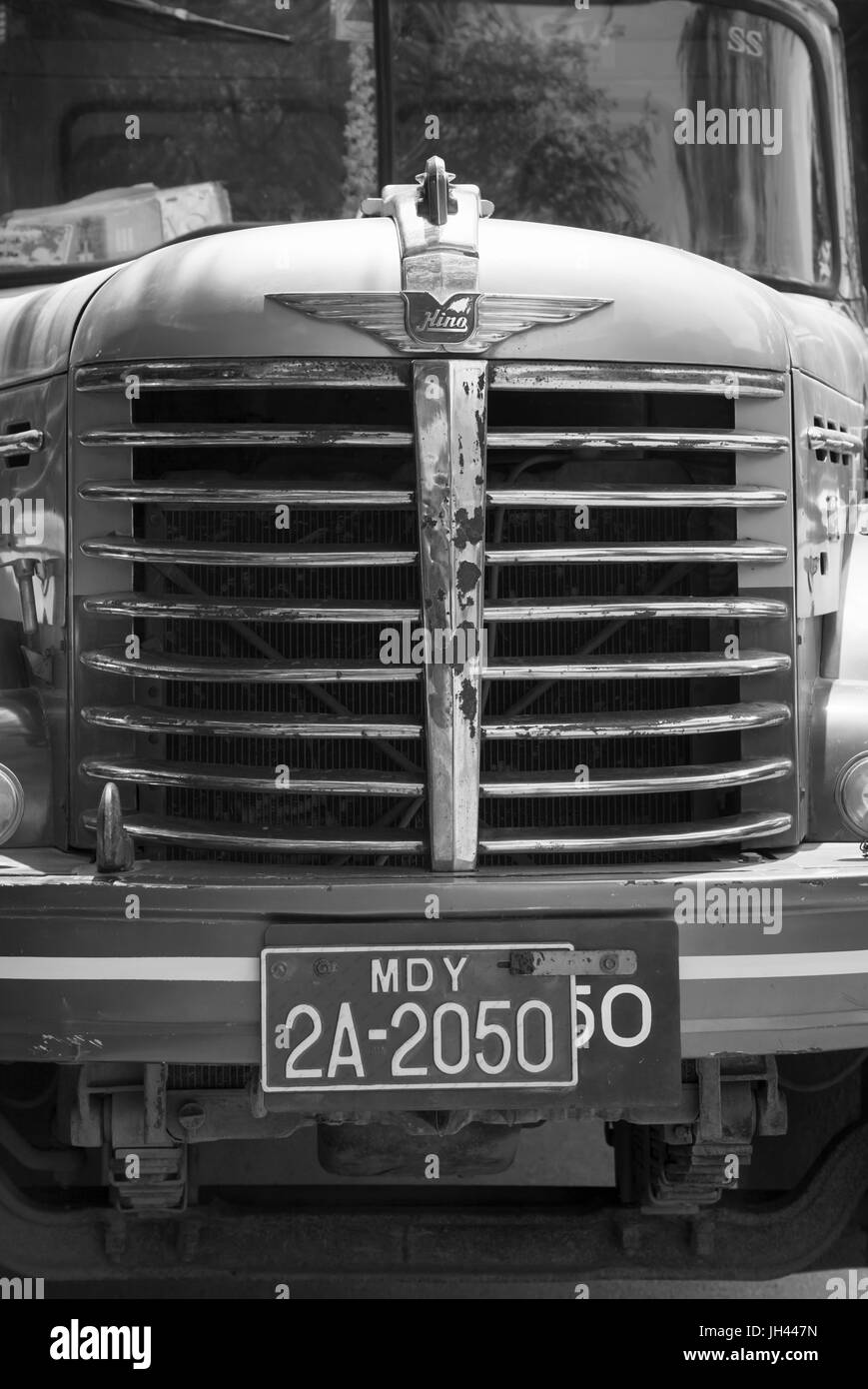 1950s vintage Hino TH10 truck. Mandalay, Myanmar. Stock Photo