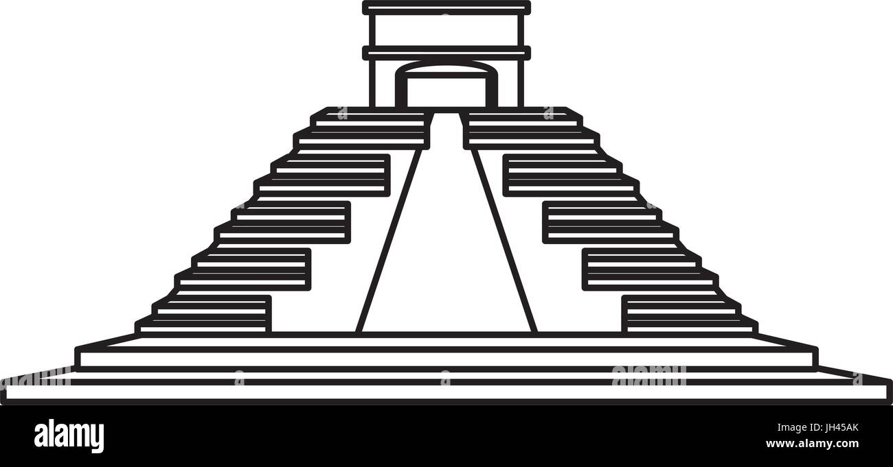 Mayan pyramid monument icon vector illustration graphic design Stock ...