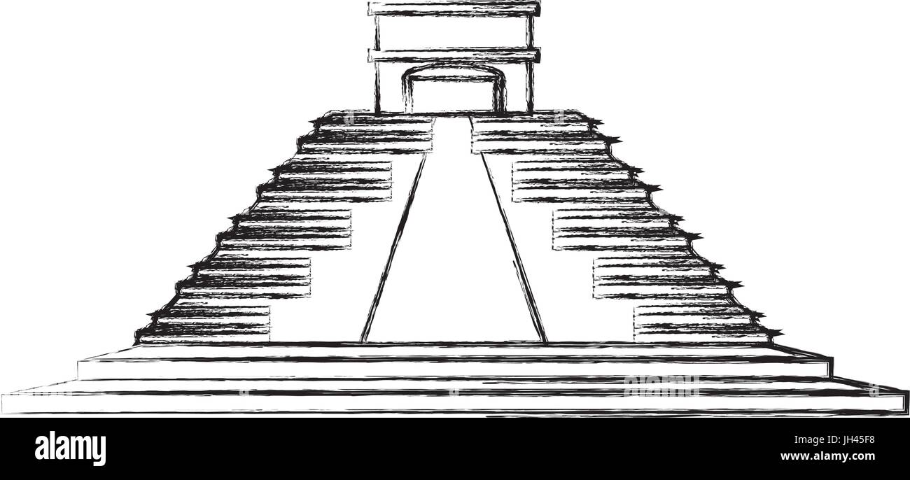 Mayan pyramid monument icon vector illustration graphic design Stock ...