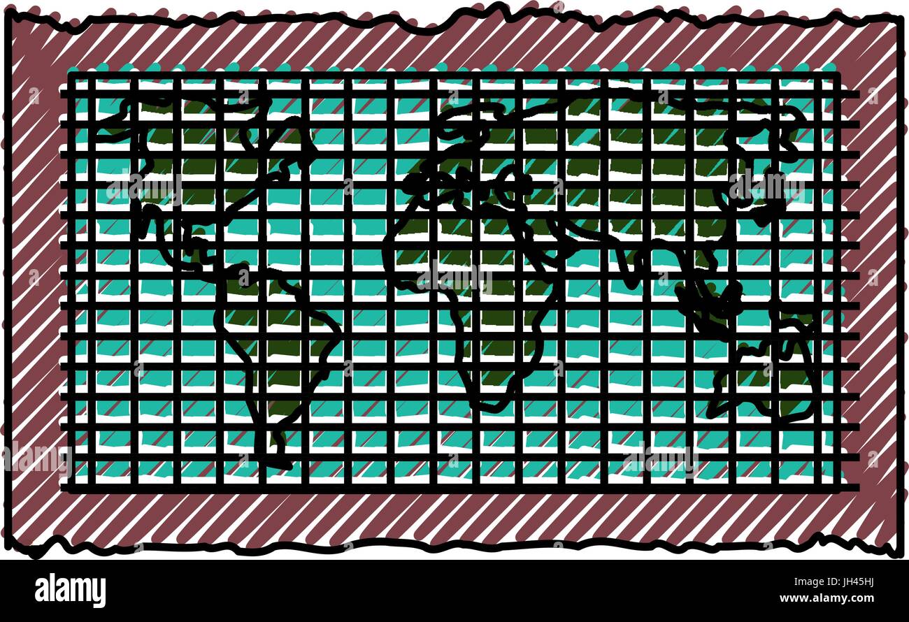 World earth map icon vector illustration graphic design Stock Vector ...