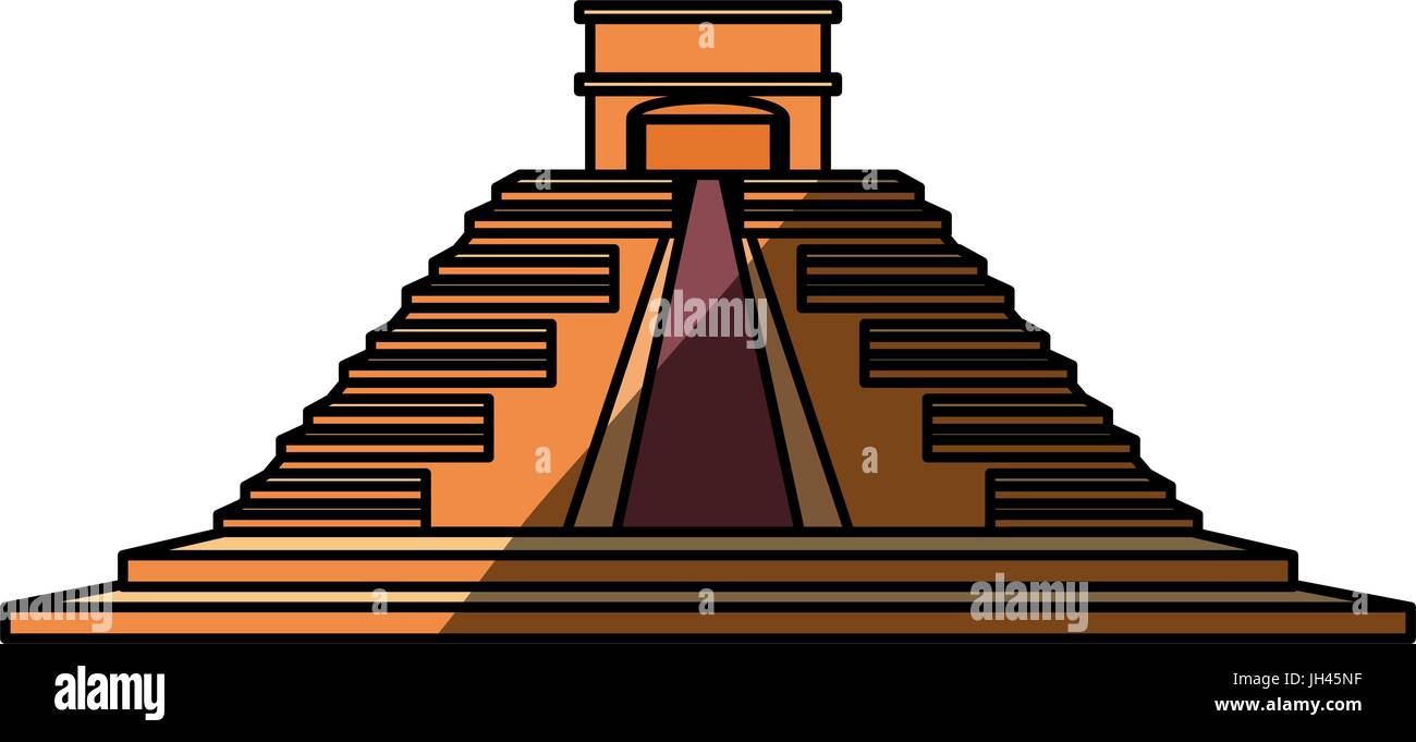Mayan pyramid monument icon vector illustration graphic design Stock ...