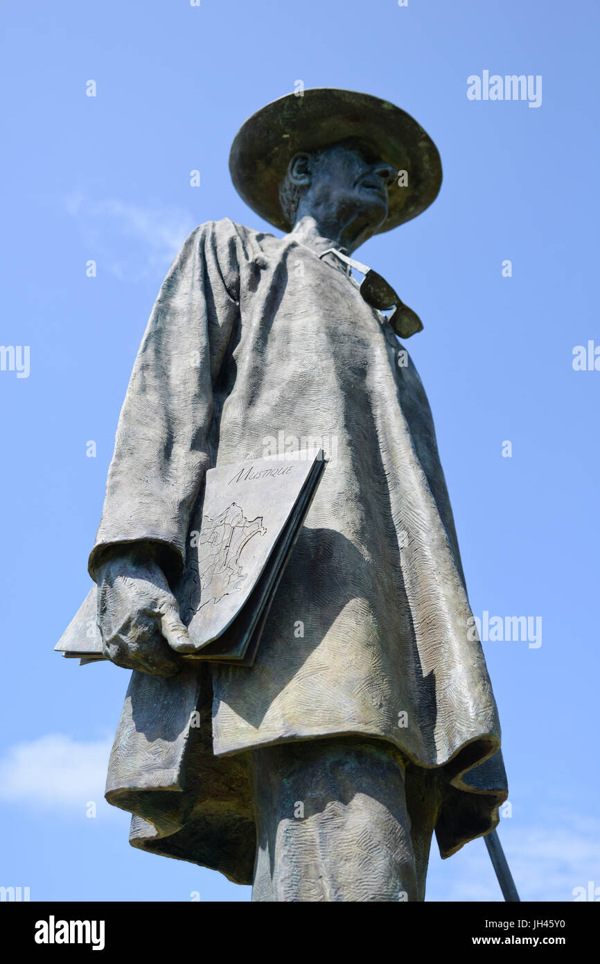 statue of colin tennant, owner of mustique island in the grenadines, caribbean Stock Photo