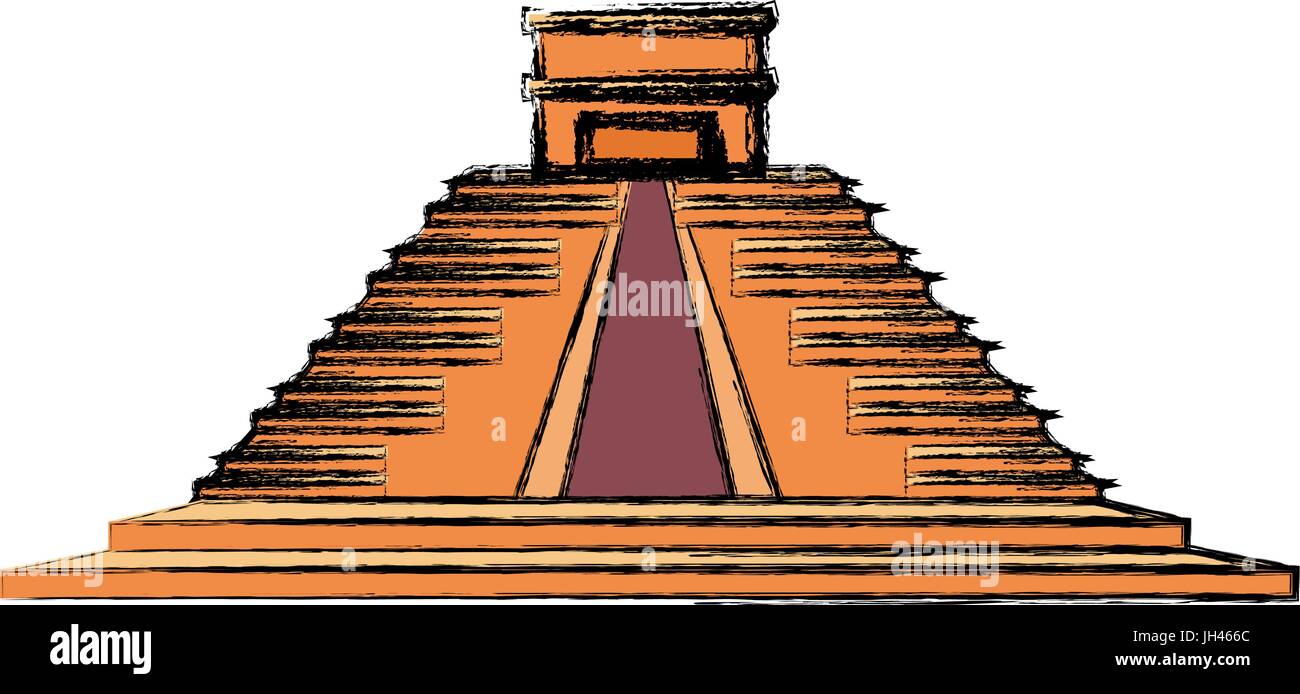 Mayan pyramid monument icon vector illustration graphic design Stock ...