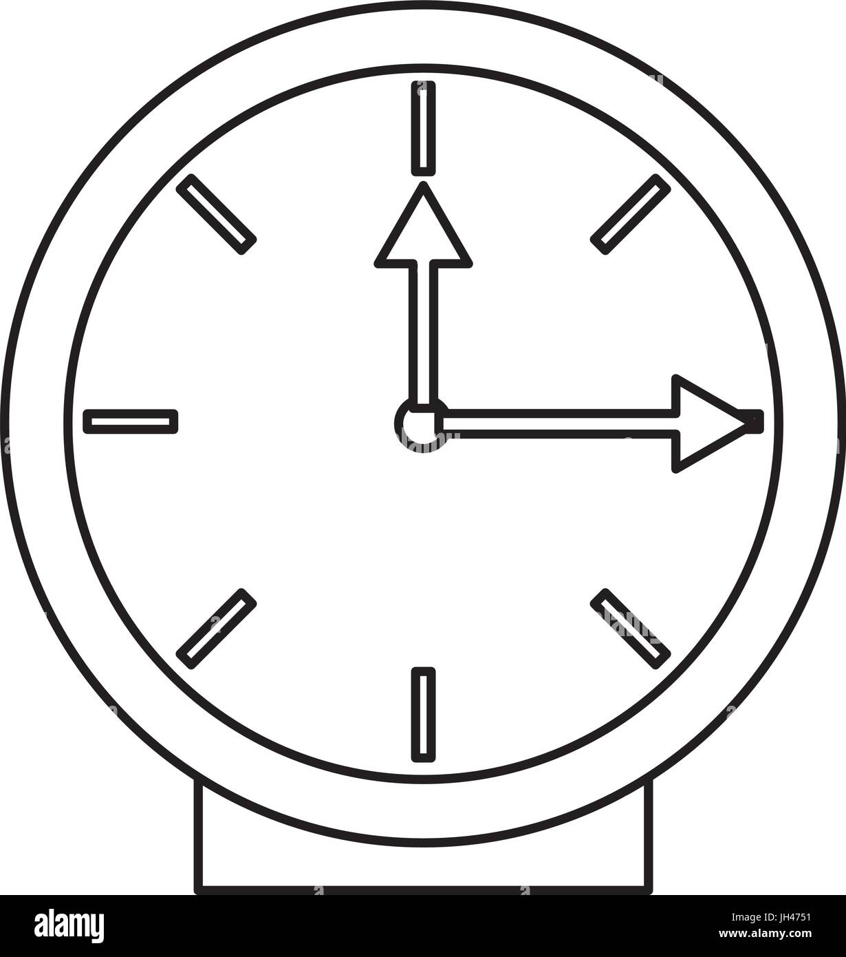 Clock time isolated icon vector illustration graphic design Stock ...