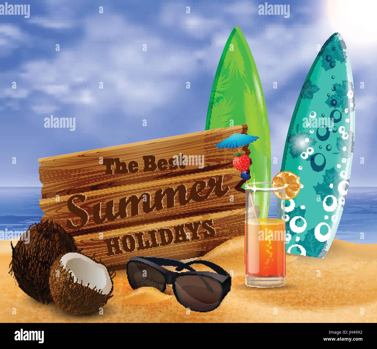 tropical vector background Stock Vector Image & Art - Alamy