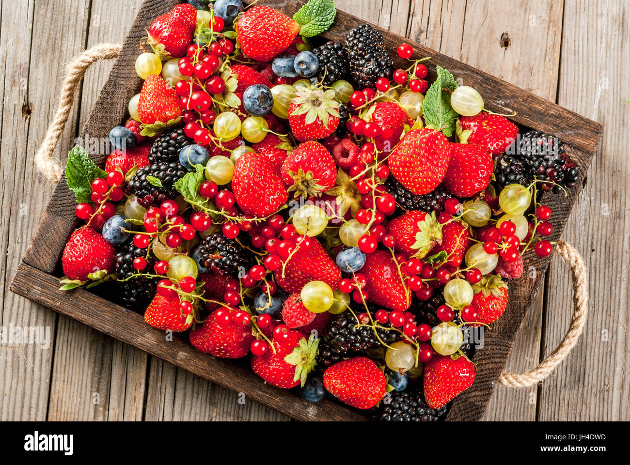 Summer fruit and berries. 6 types of raw organic farmer berries ...