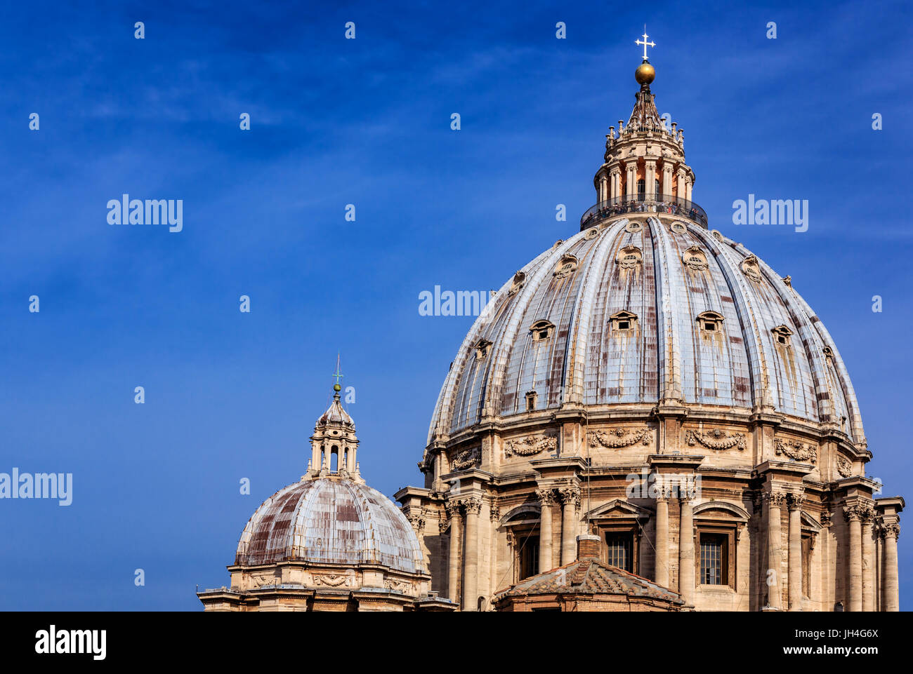 The Cupola, St Peter's Basilica, Vatican, Rome, Italy Stock Photo