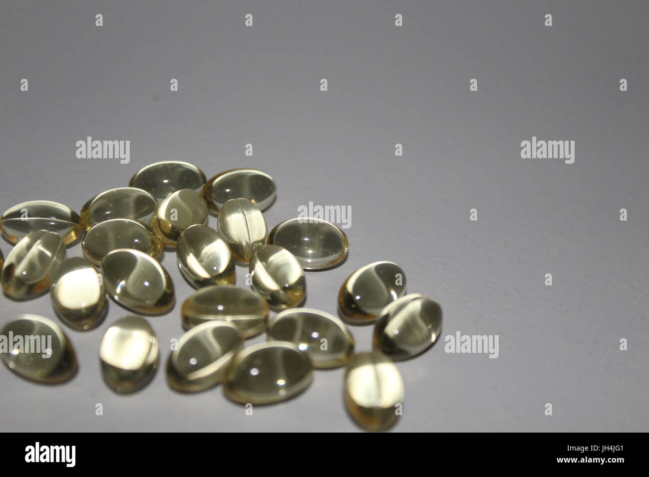 Vitamin pills on a white background Stock Photo