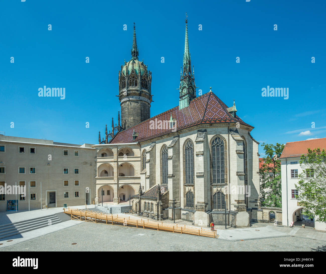 Castle church in wittenberg germany hires stock photography and images