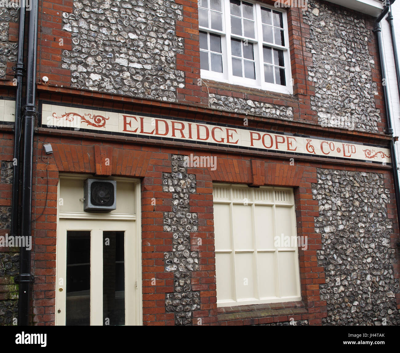Old Eldridge Pope public house signage in Winchester, Hampshire, England, UK Stock Photo