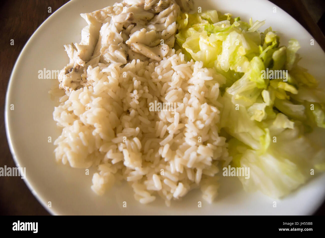 Grouper Fish Rice A meal of rice, salad and grouper fish Stock Photo - Alamy