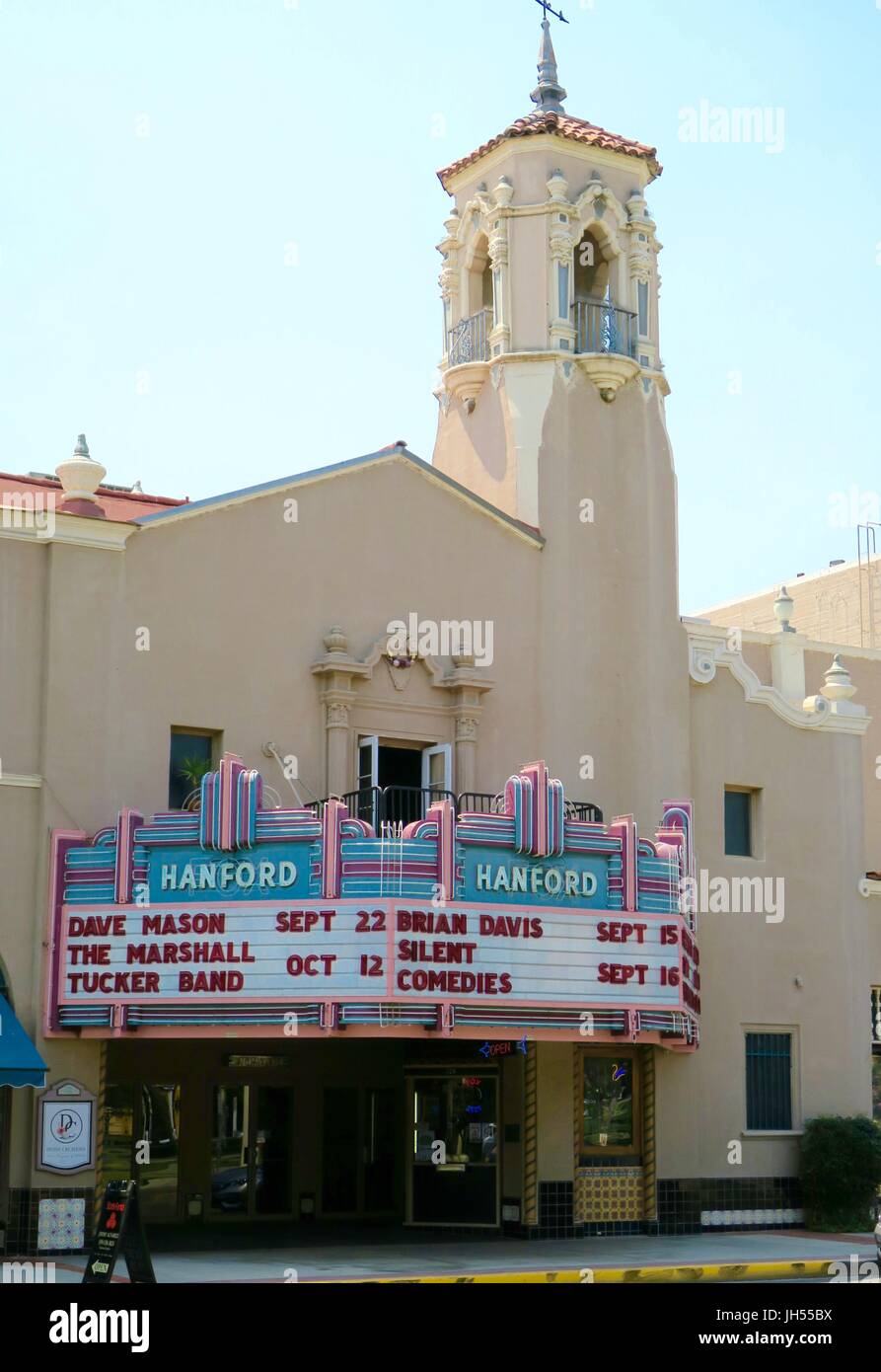 Historic Hanford Fox Theatre Stock Photo