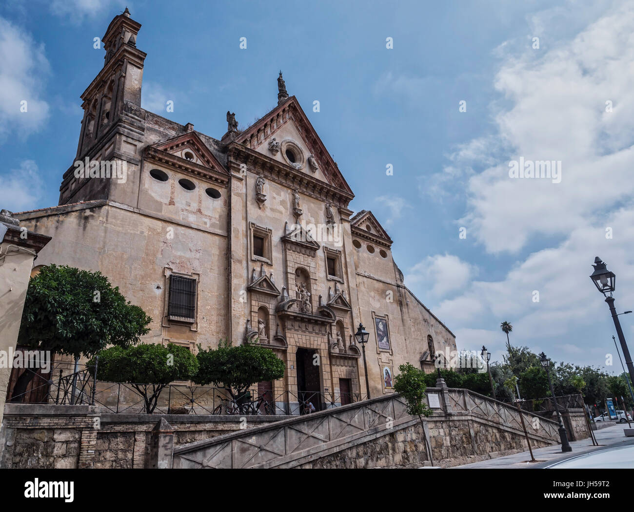 Our Lady of Grace Church, part of the Trinitarian convent, located in the northeast of the city, it is a monument of special protection, cordoba, Spai Stock Photo