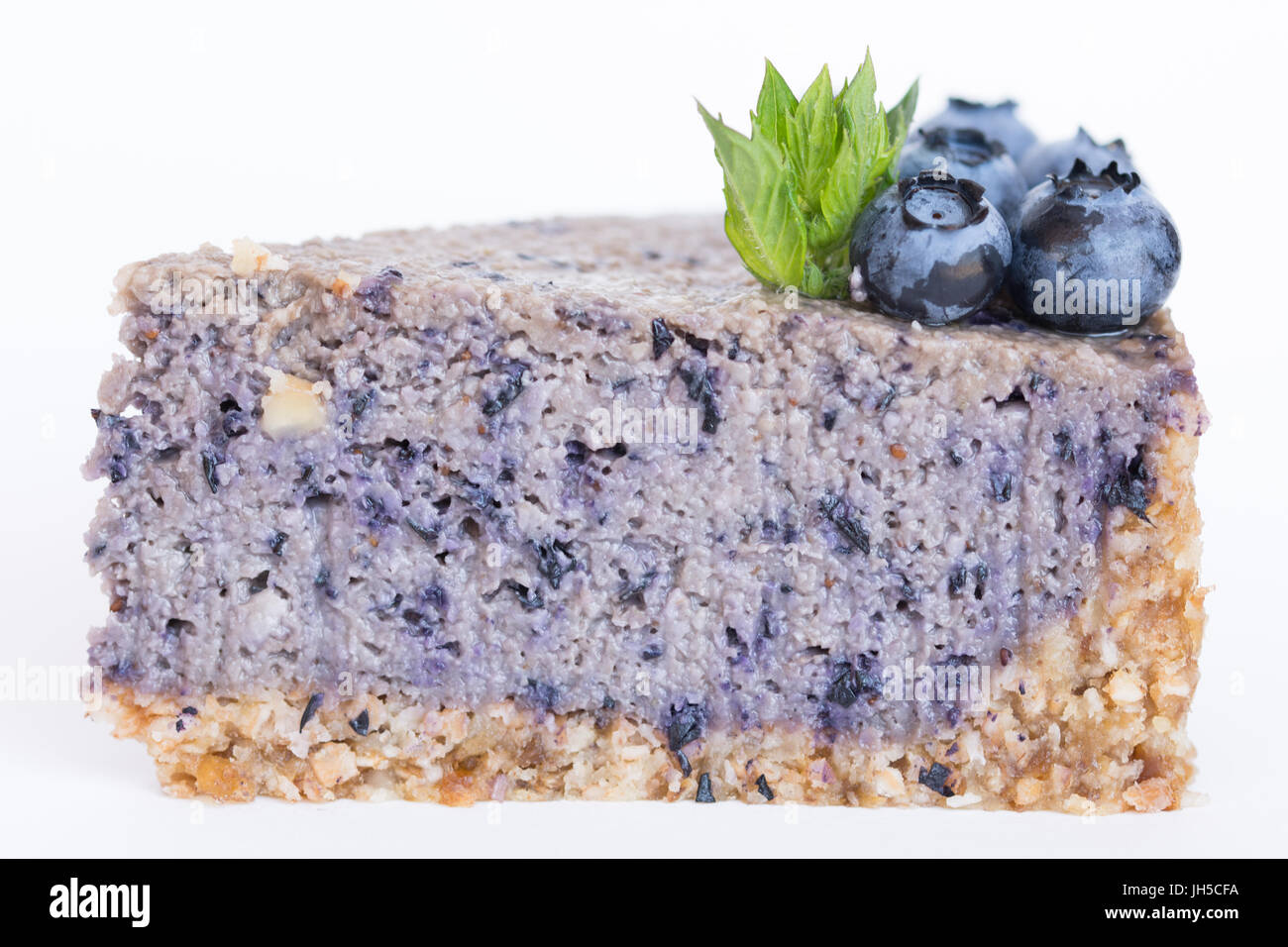 Raw Vegan Blueberry Cake Stock Photo