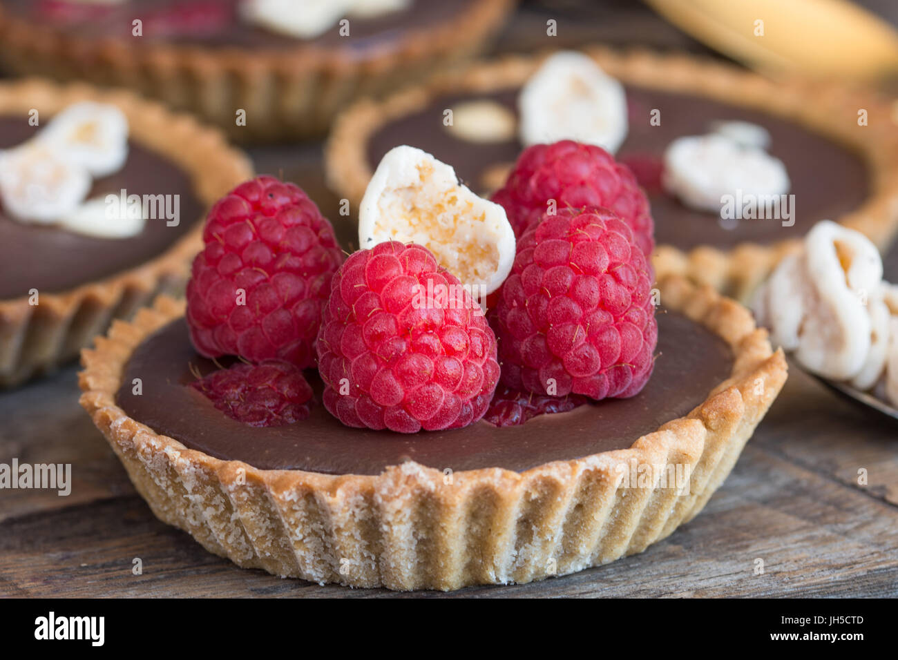 Healthy raspberry pie stock photo alamy