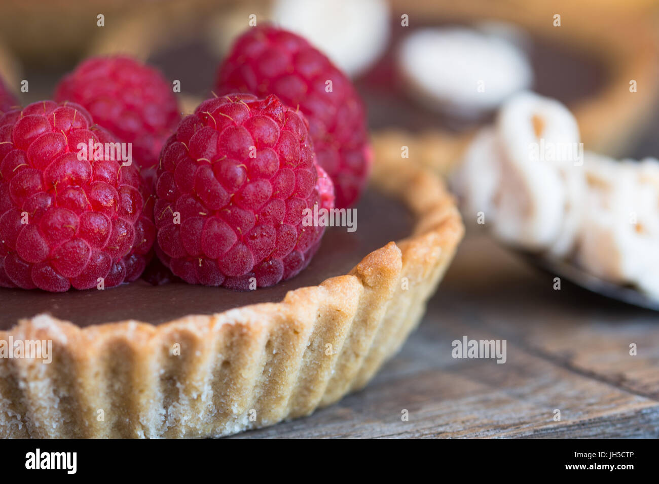 Healthy raspberry pie stock photo alamy