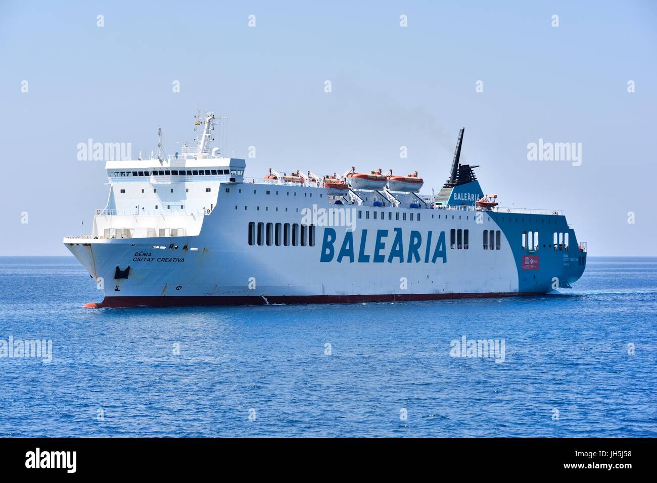 Balearia passenger ferry Denia Ciutat Creativa menorca minorca Stock ...