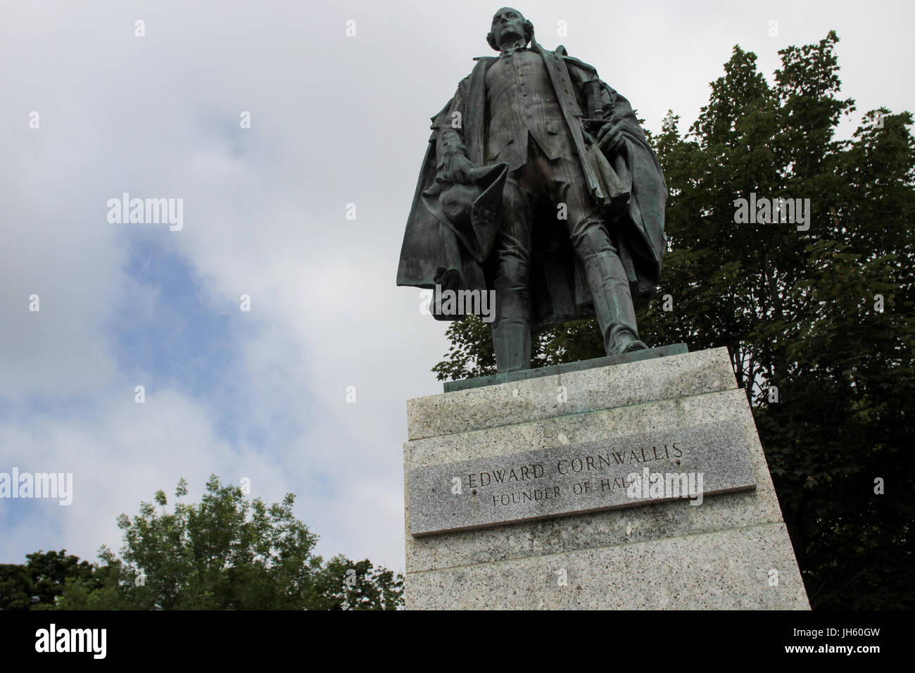The Edward Cornwallis statue vandalized with eggs in Halifax, N.S