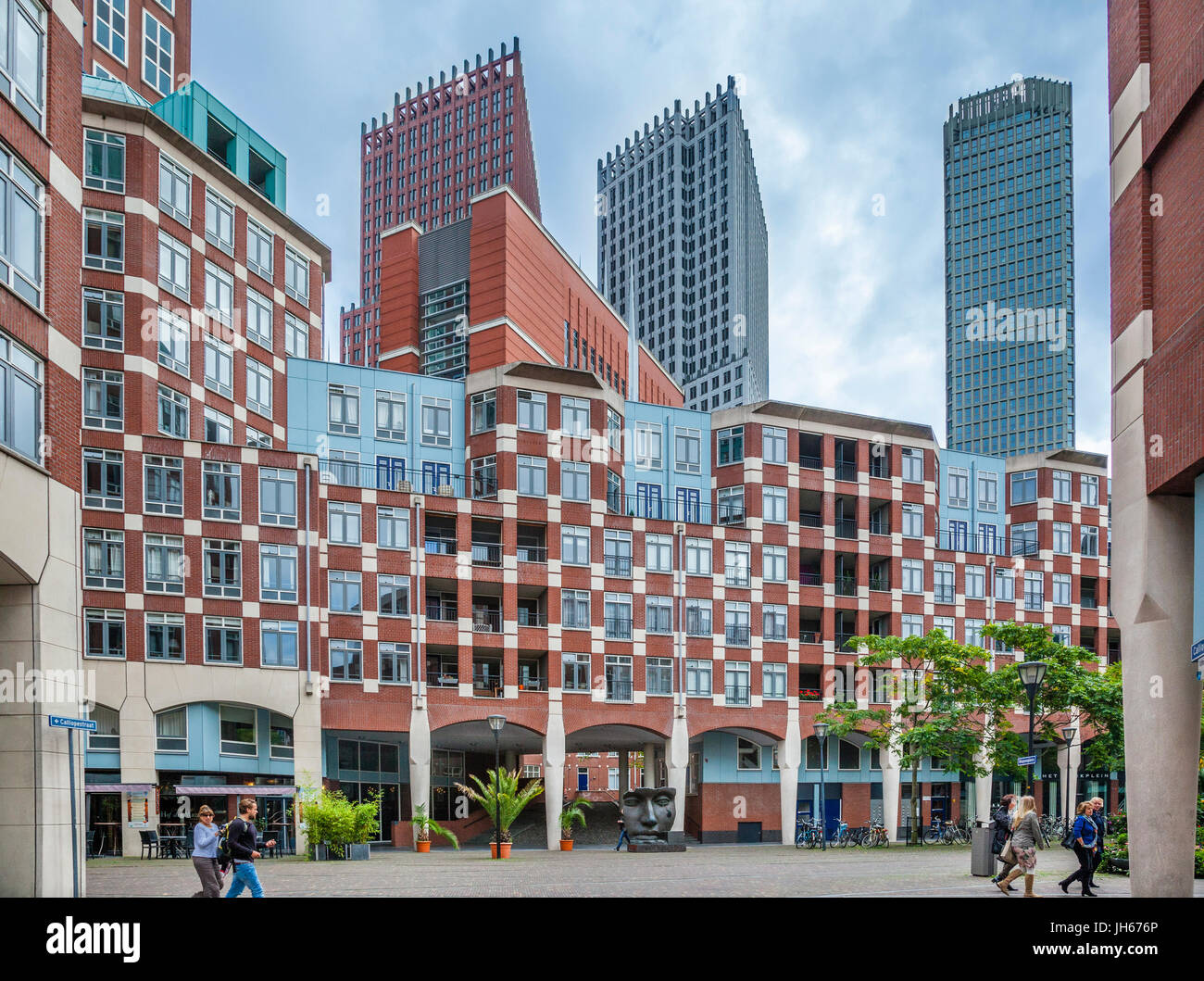 Netherlands, South Holland, The Hague (Den Haag), apartment buildings at Muzenplein modern urban development Stock Photo