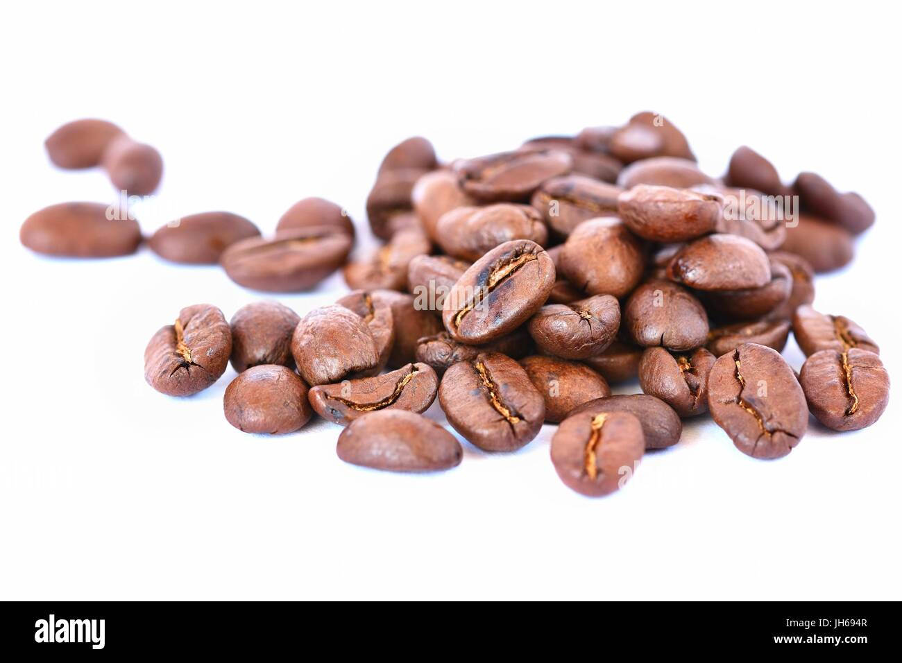 Coffee beans isolated on white clean background Stock Photo - Alamy