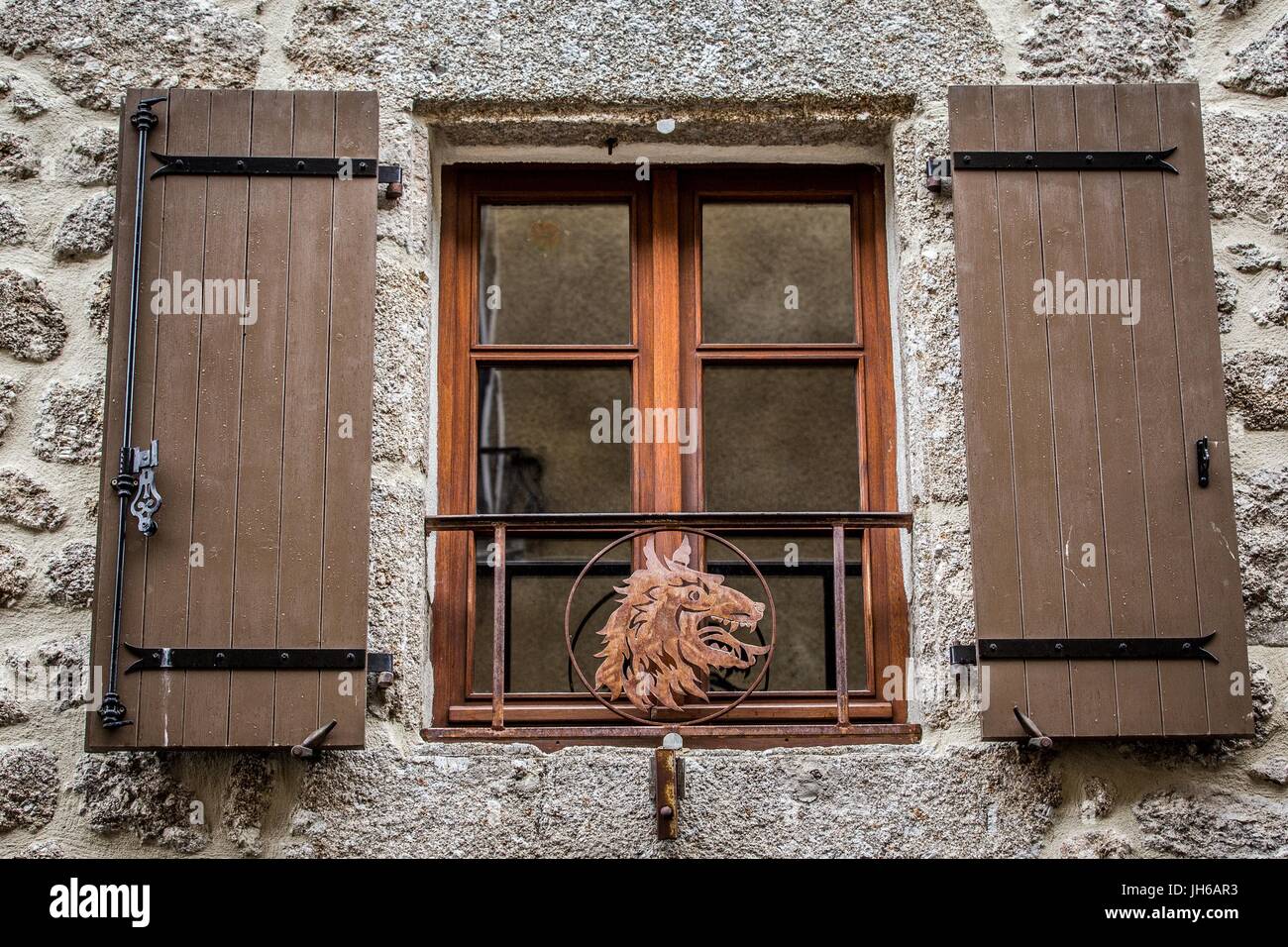 THE MAN-EATER OF GEVAUDAN,(43),HAUTE LOIRE,REGION AUVERGNE RHONE ALPES,FRANCE Stock Photo