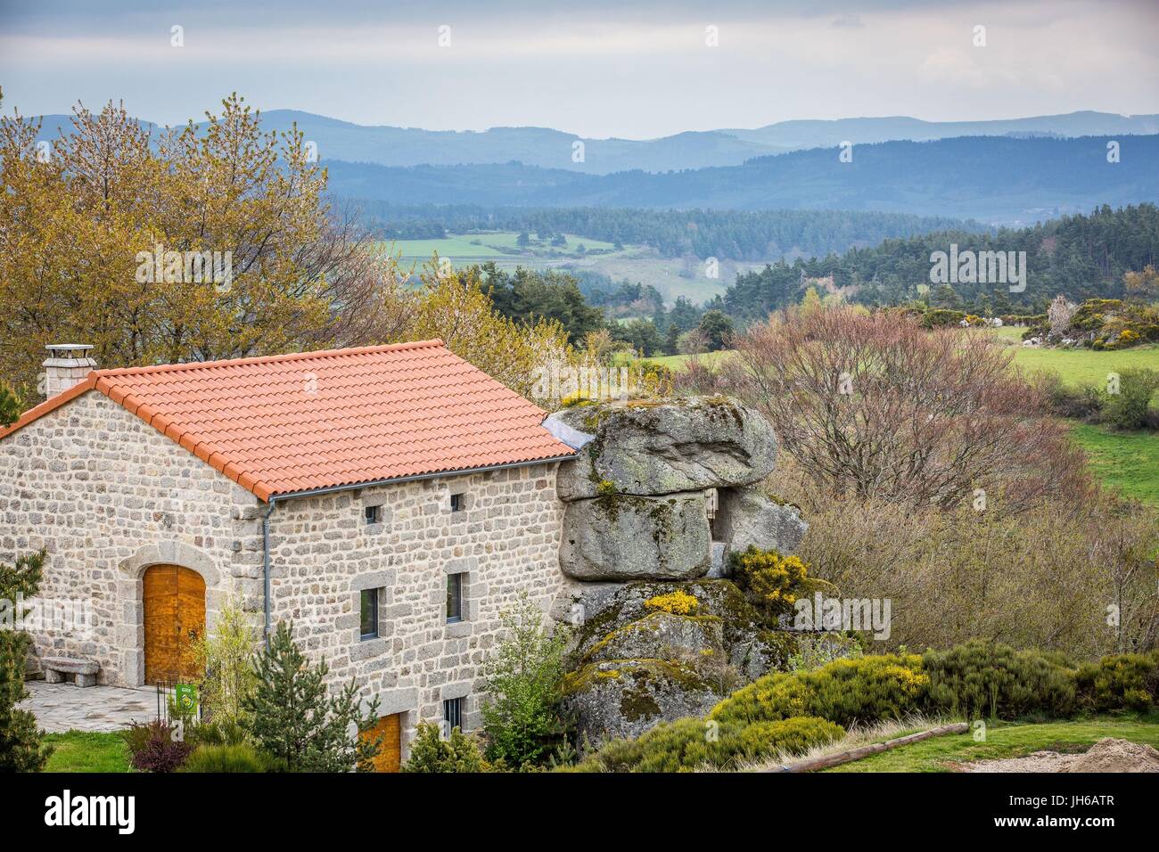 THE MAN-EATER OF GEVAUDAN,(43),HAUTE LOIRE,REGION AUVERGNE RHONE ALPES,FRANCE Stock Photo