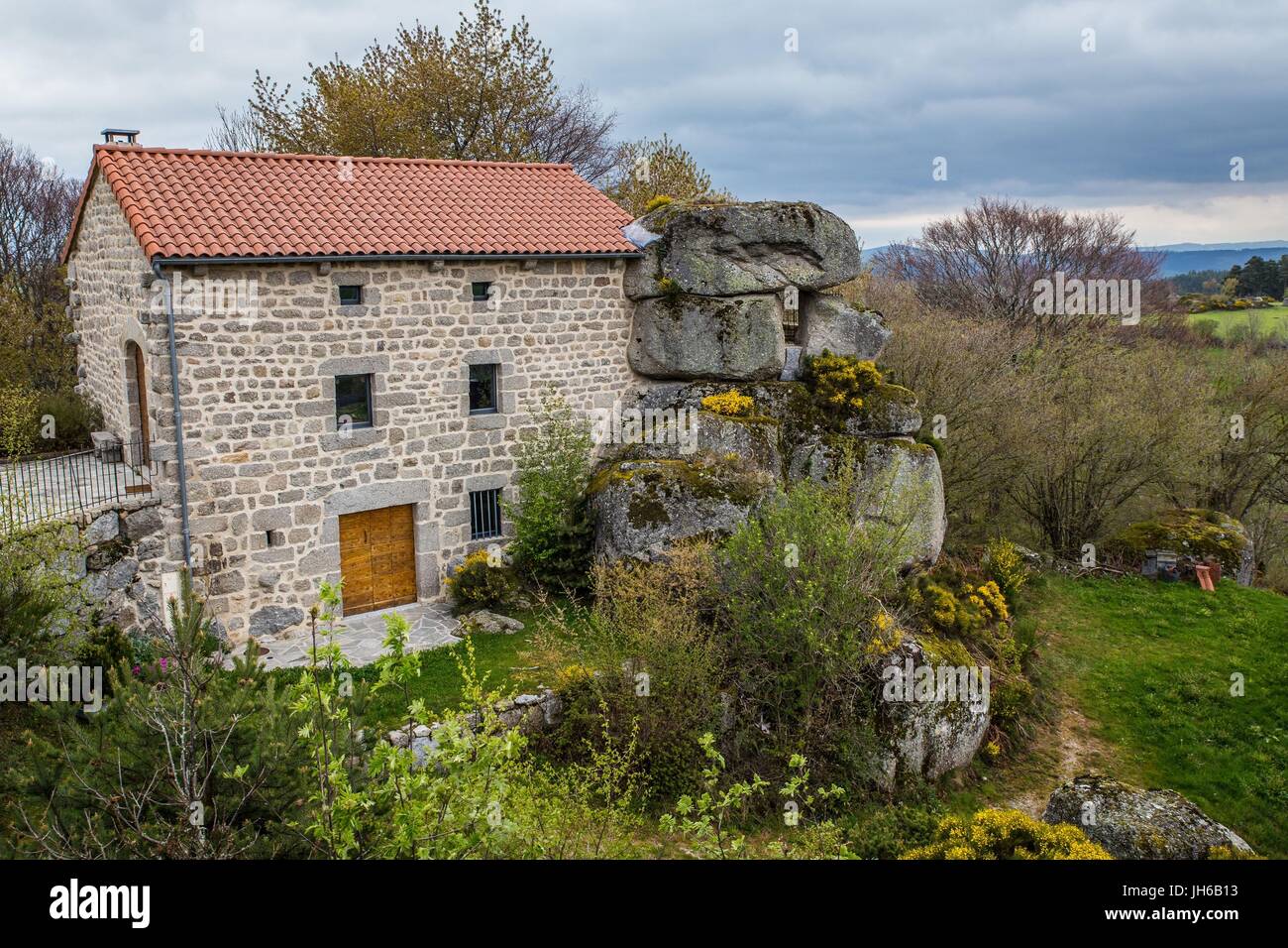 THE MAN-EATER OF GEVAUDAN,(43),HAUTE LOIRE,REGION AUVERGNE RHONE ALPES,FRANCE Stock Photo