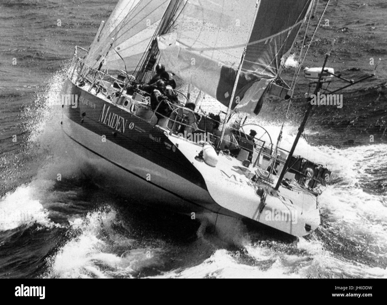 The sailing yacht Maiden with the first allfemale crewed yacht to