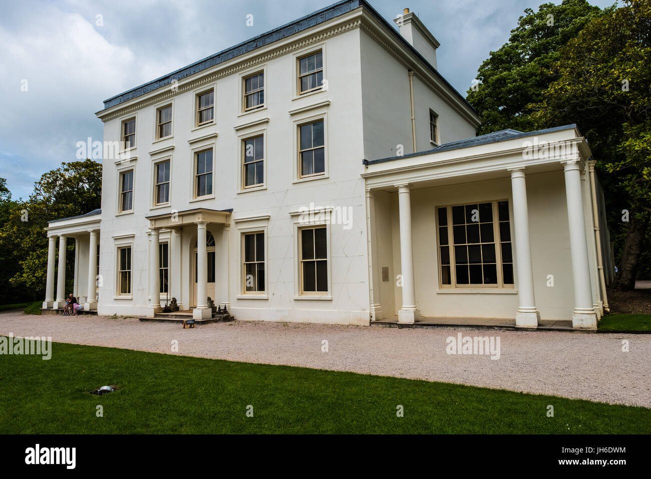 The house at Greenway belonging to the author, the late Agatha Christie. Stock Photo