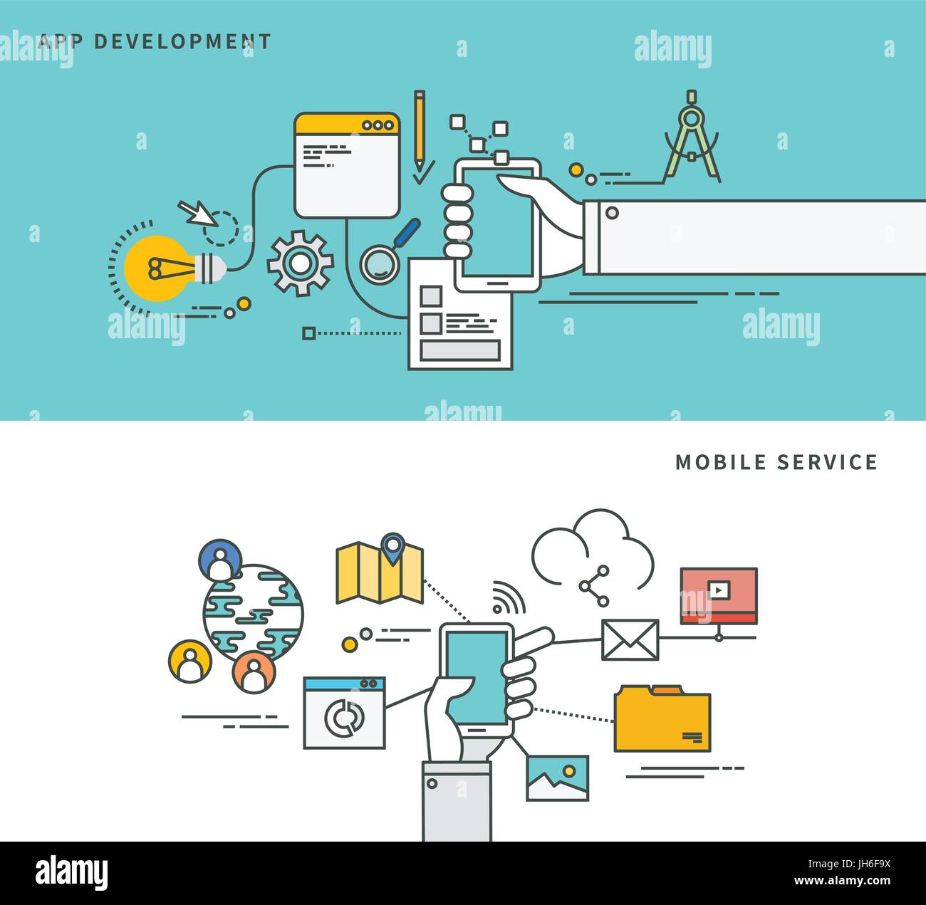 Mobile app usability Stock Vector Images - Alamy