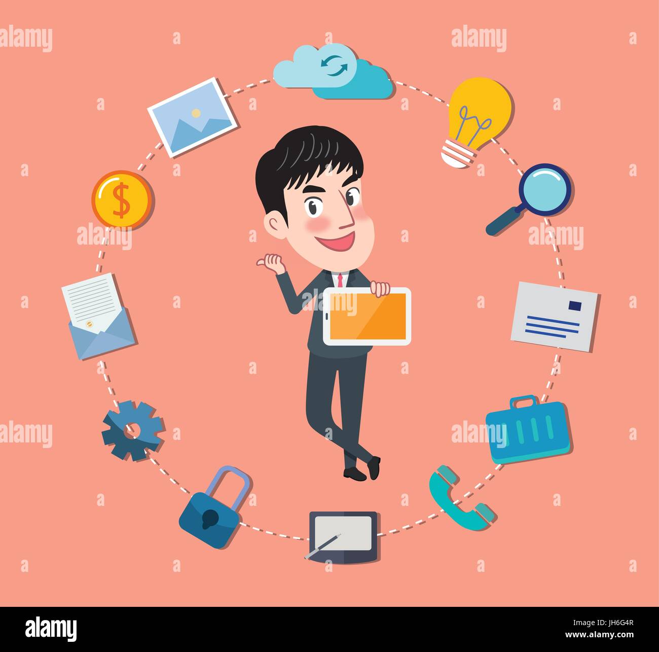 Drawing flat character design solving concept Stock Vector Image & Art ...